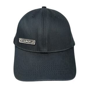 Chipotle Strapback Hat Black One Size Adjustable Vent Holes Outdoor